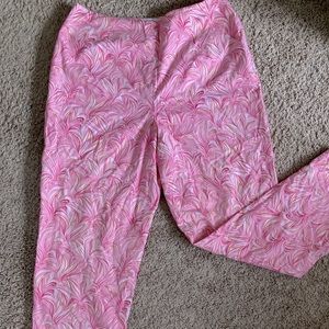 Y2k Pink spirals/tiedyed pants